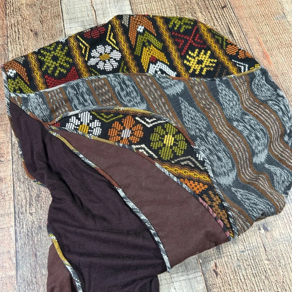Conscious Convergence Vest Tribe Hood Small Patchwork Festival Boho Pixie Scarf